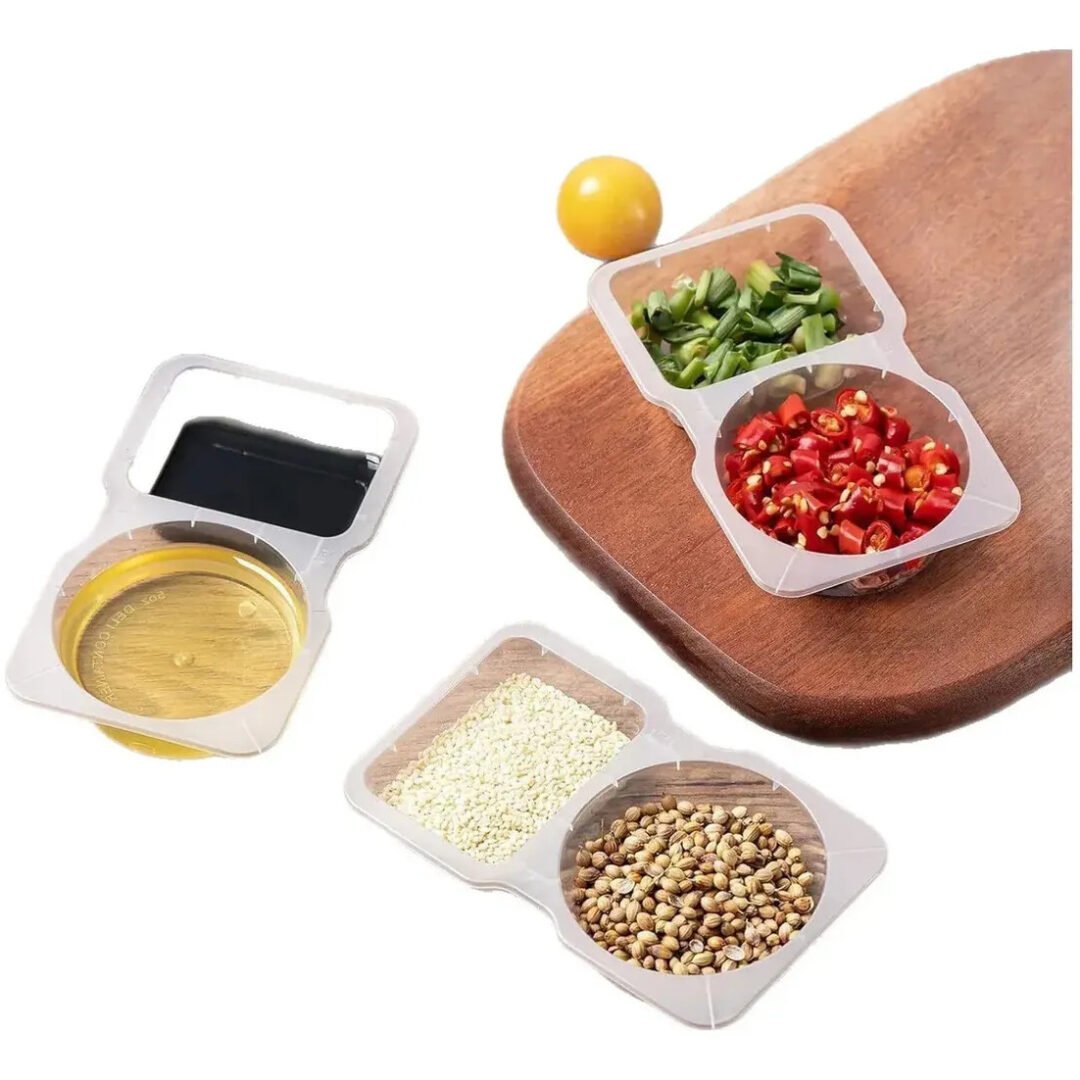 Pack X20 Potes Recipientes Con Tapa Salsas Aderezos