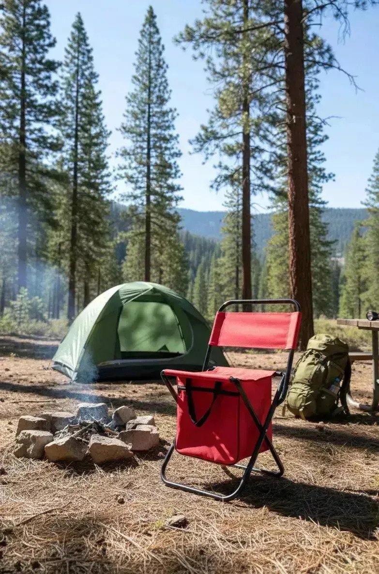 Silla Plegable Para Camping Con Compartimento Para Guardado - Imagen 2