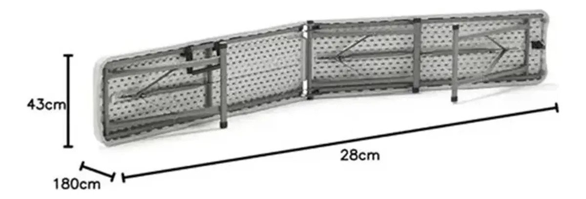 Banco Tipo Valija Plegable Reforzado De 180cm Camping - Imagen 3