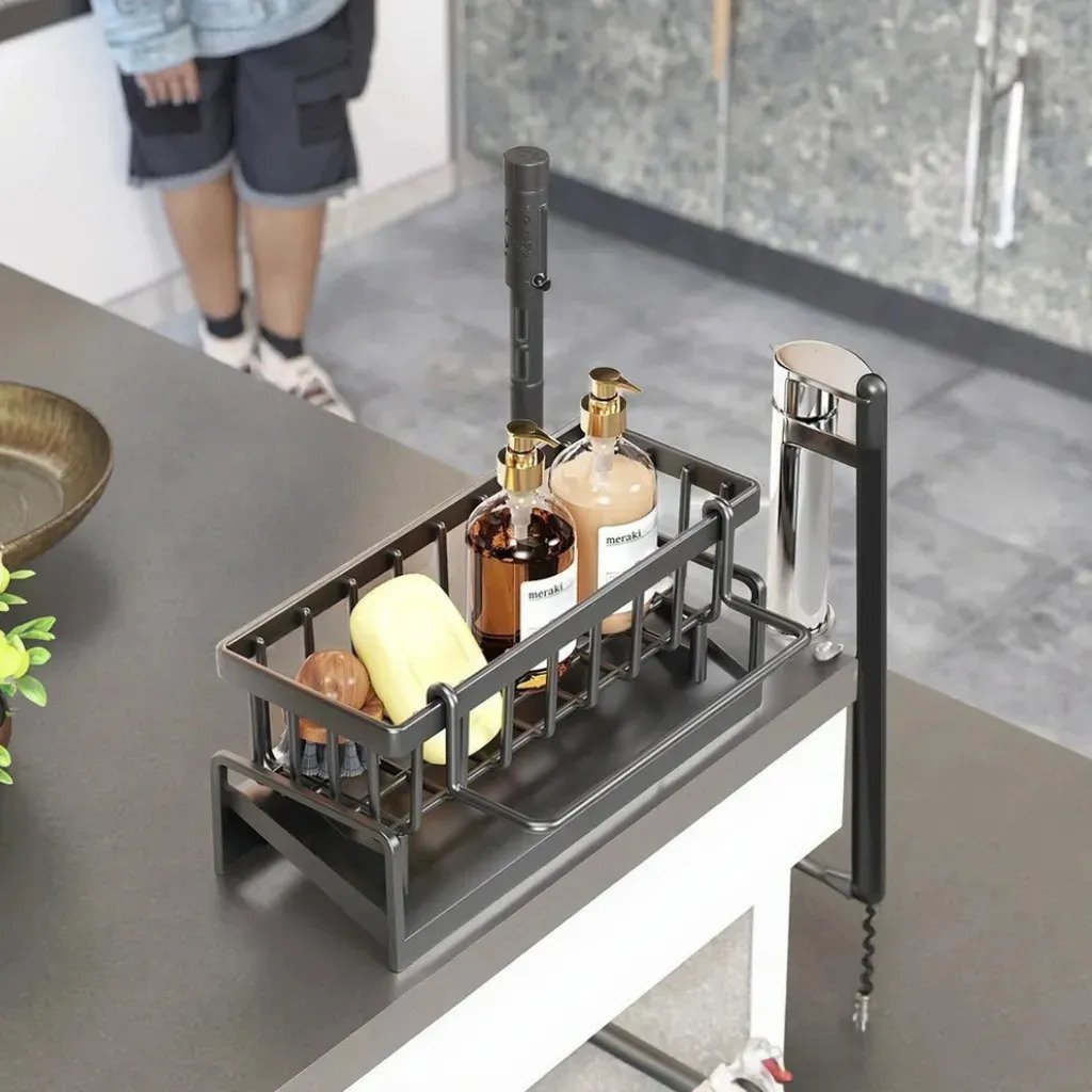 Organizador Bacha Pileta Cocina Con Toallero Porta Esponja - Imagen 5
