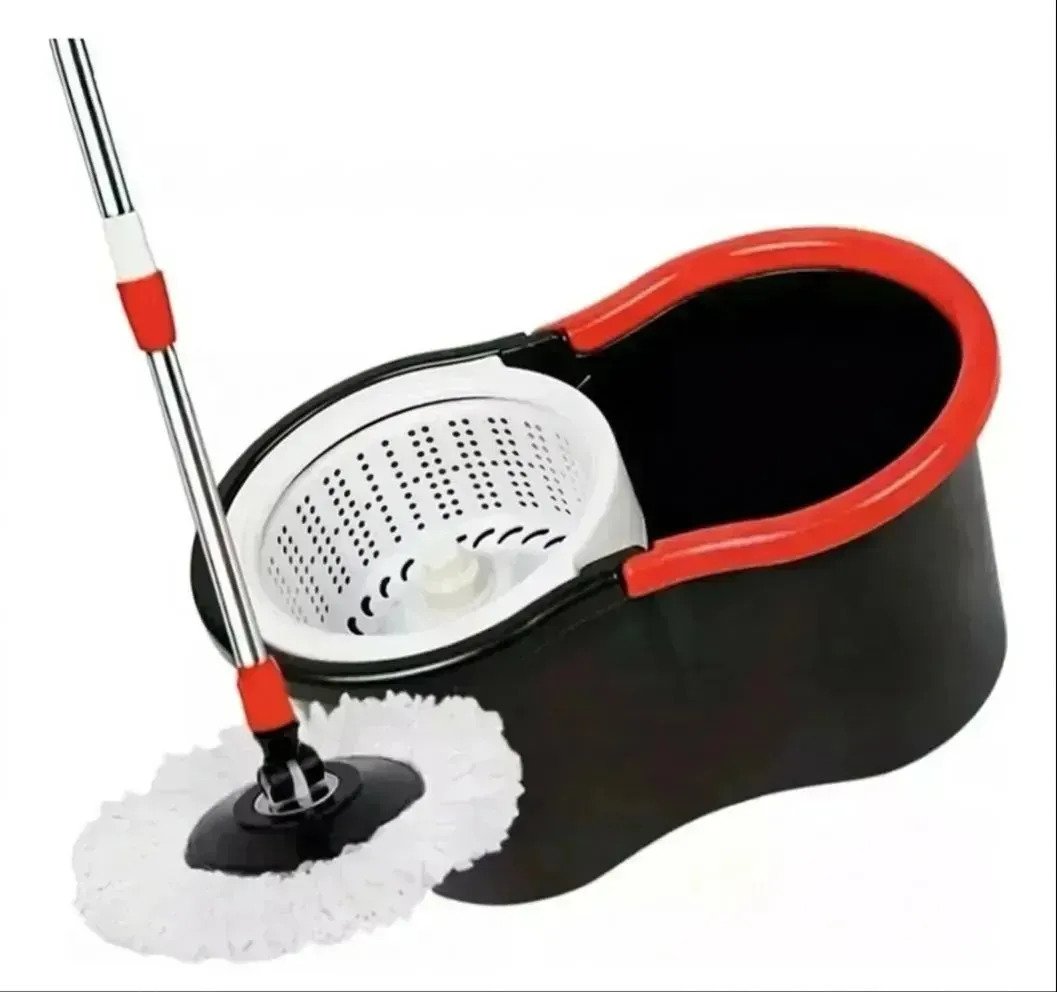 Balde Con Mopa Giratoria Spin Mop Y 2 Repuestos