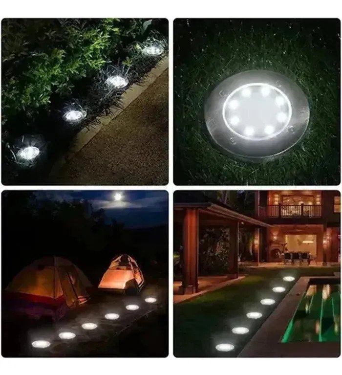 Pack 4 Estacas Solares Pincho 8 Leds Exterior - Imagen 6