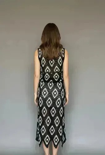 Set 2 Piezas Top Musculosa + Pollera Larga Mujer Tejida Fem - Imagen 5