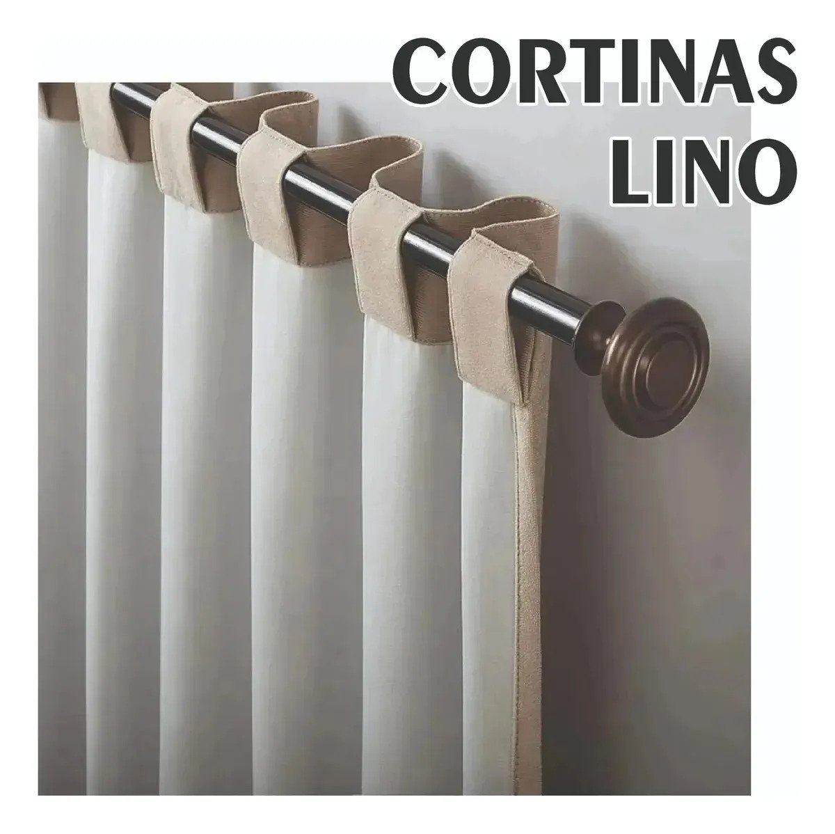 Cortina Blackout Total De 140x250 Cm Con 2 Paños - Imagen 3