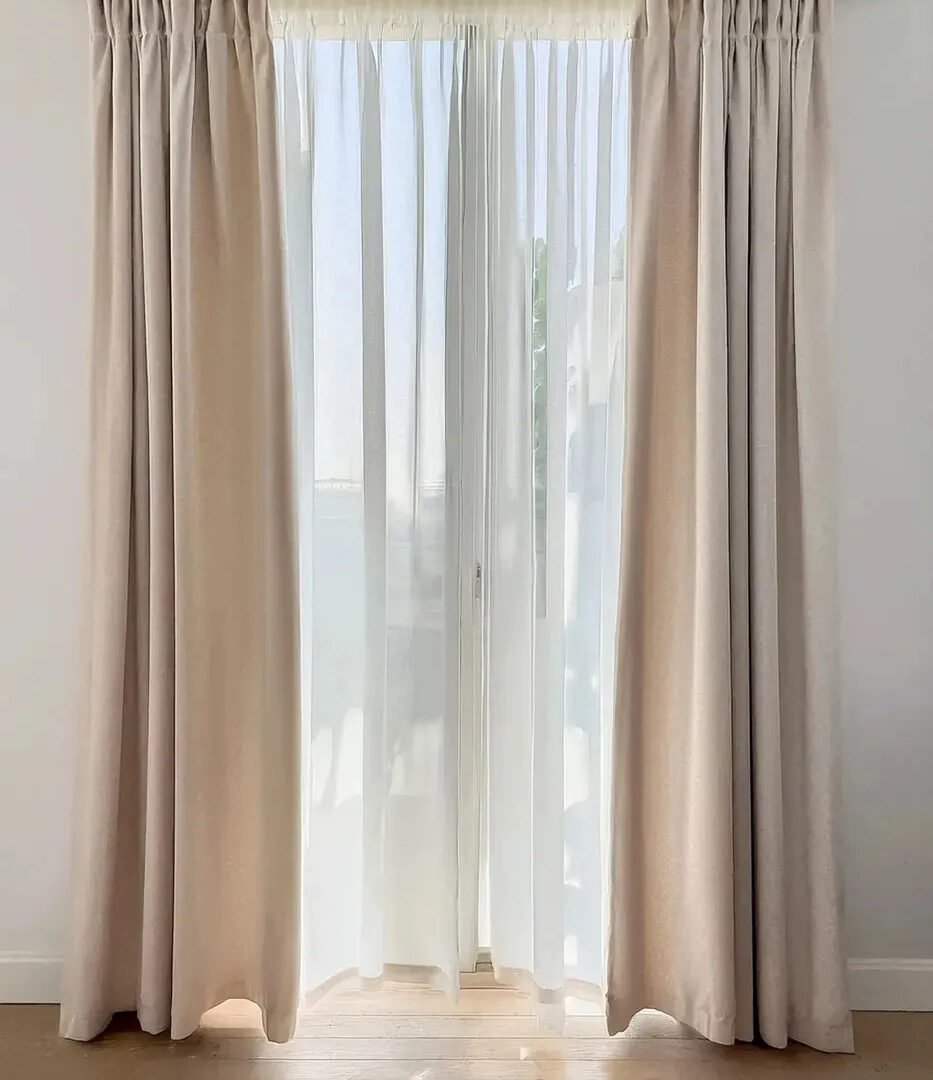 Cortina Blackout Lino Tapa 100% Oscuridad 140x210cm 2 Paños