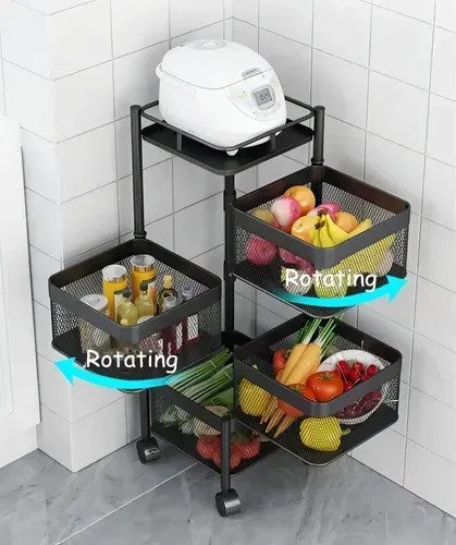 Carro Organizador 3 Niveles Estante Para Hogar Multiusos - Imagen 4