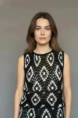 Set 2 Piezas Top Musculosa + Pollera Larga Mujer Tejida Fem - Imagen 2