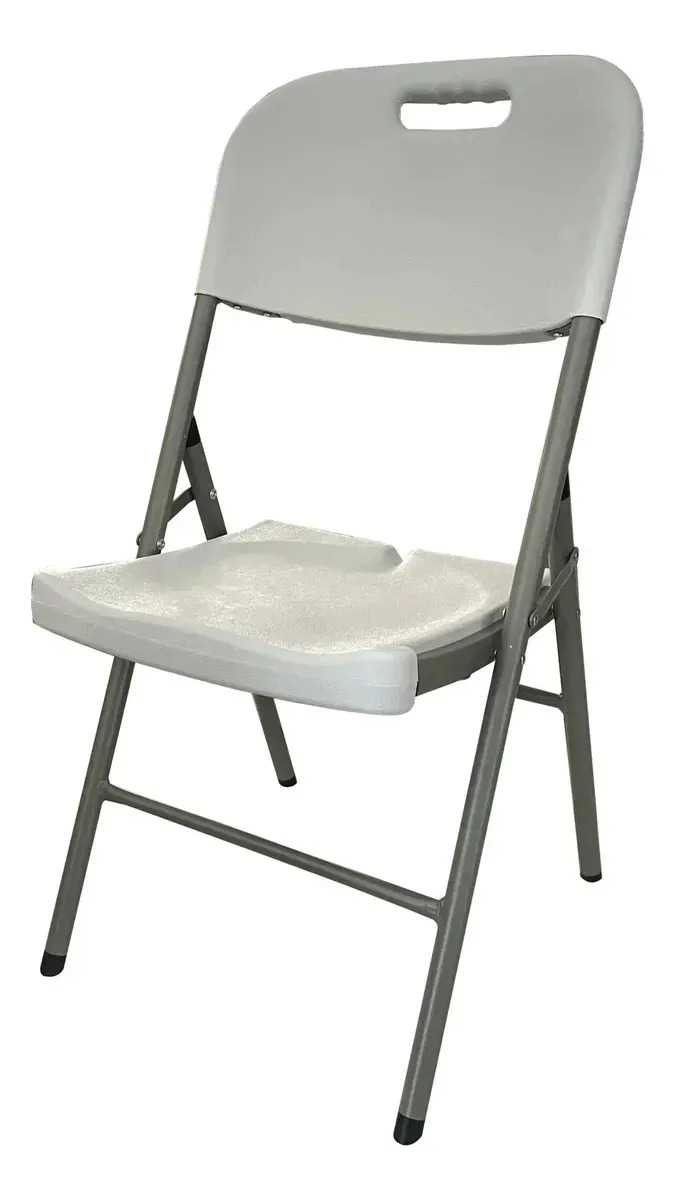 Silla Plegable Reforzada Negro O Blanco X2 Unidades Jardin - Imagen 5