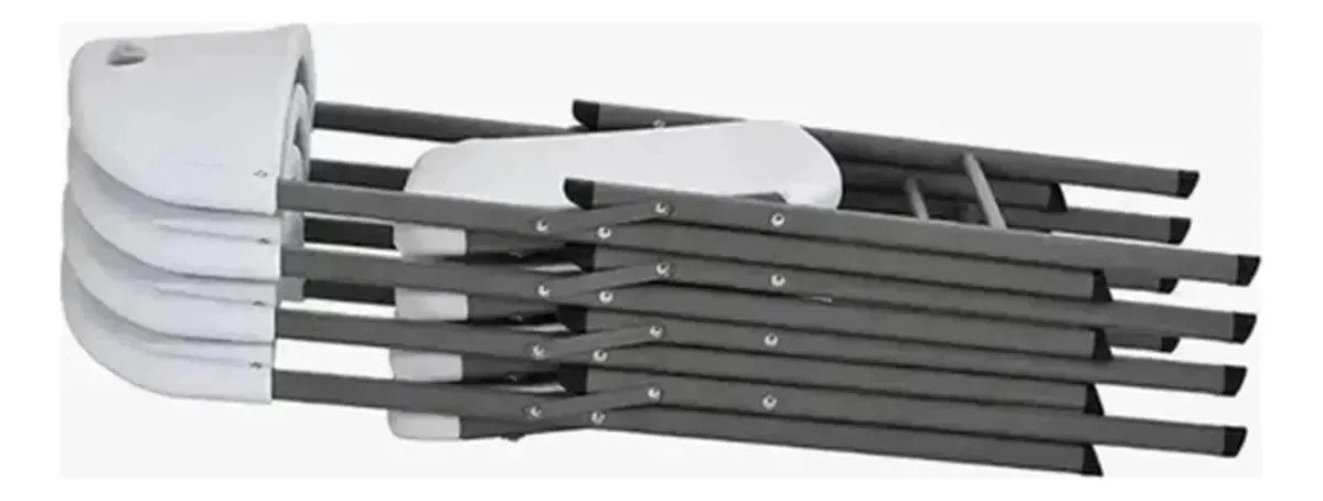 Pack De 6 Sillas Plegables Reforzadas De Blanco Para Hogar - Imagen 8