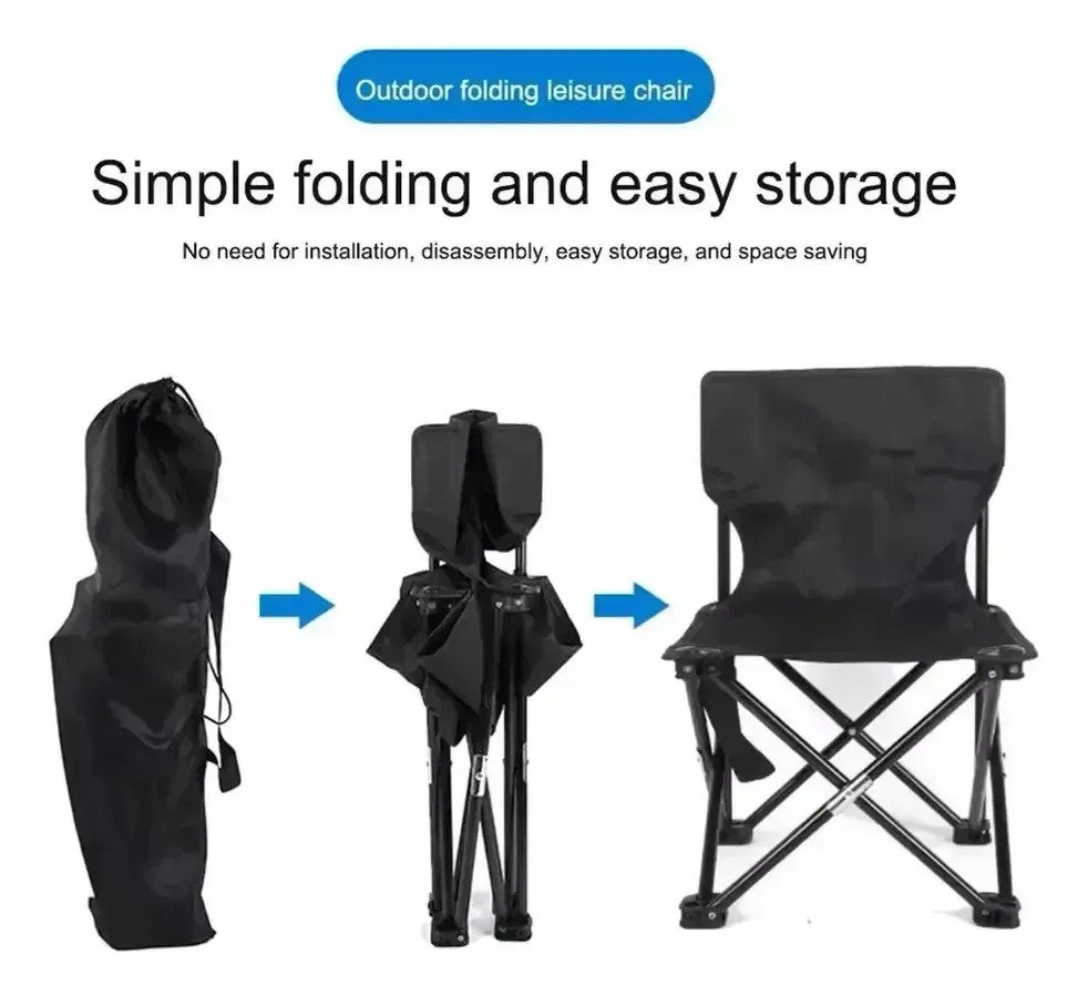 Silla De Camping Con Bolsillo Lateral De 65x40 Cm - Imagen 3
