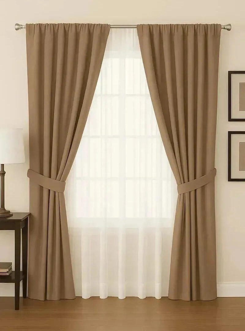 Cortina Blackout Tipo Gamuza De 250x140 Cm
