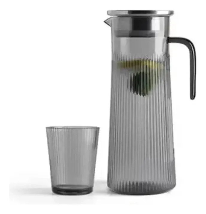 Jarra De Acrilico 1.6l Con 4 Vasos Frio Calor Irrompible - Imagen 7