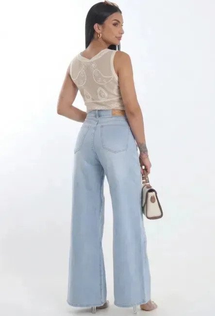 Jean Pantalon Mujer Denim Elastizado Recto Hybrid Premium - Imagen 2
