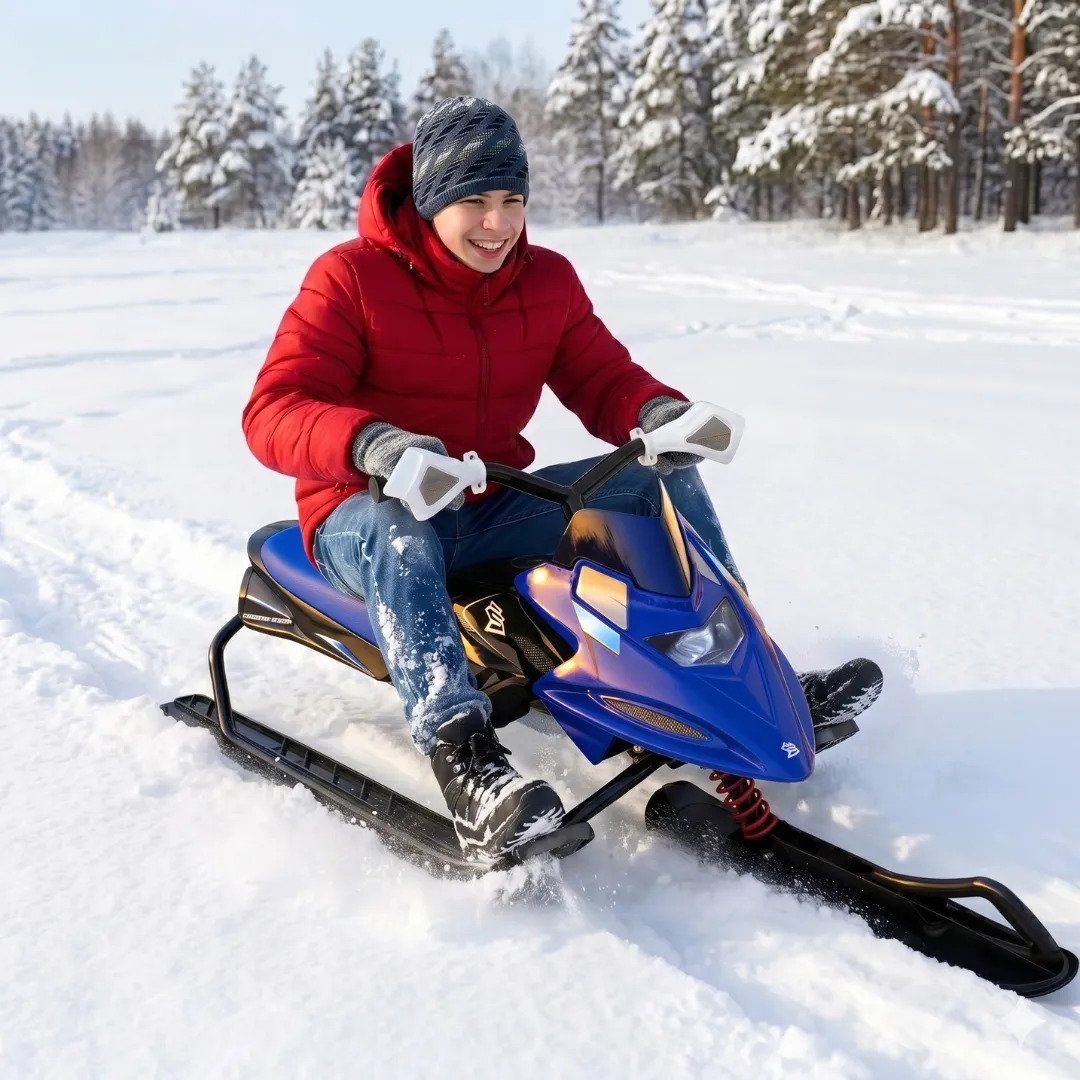 Trineo Deluxe Snowmobile Con Dirección Y Suspensión