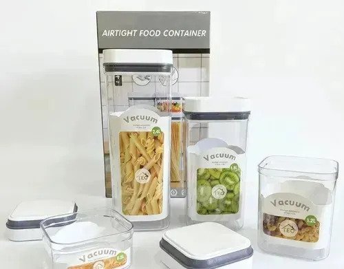 Set De 4 Frascos Tapers Herméticos Al Vacío Para Cocina - Imagen 5