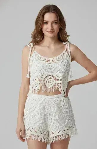 Conjunto 2 Piezas Musculosa + Short Tejido Femenino - Imagen 4
