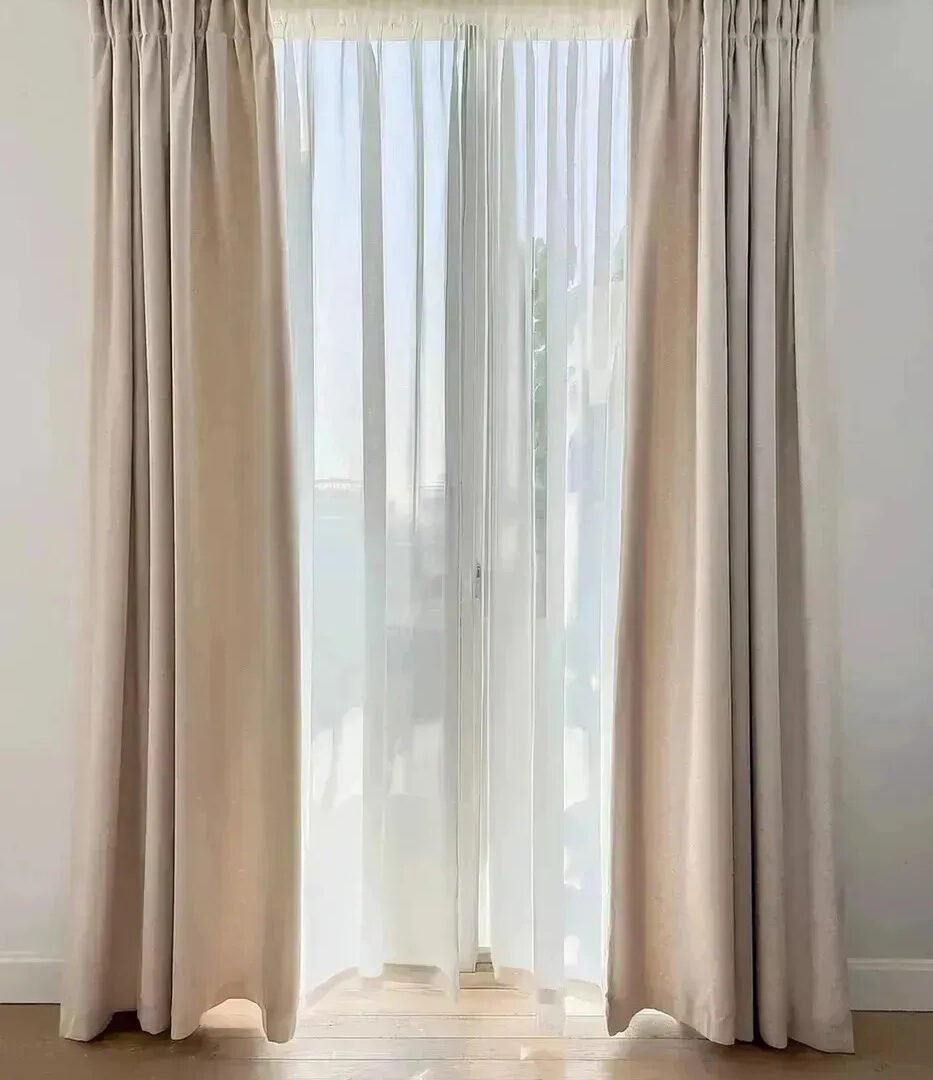 Cortina Blackout Total De 140x250 Cm Con 2 Paños