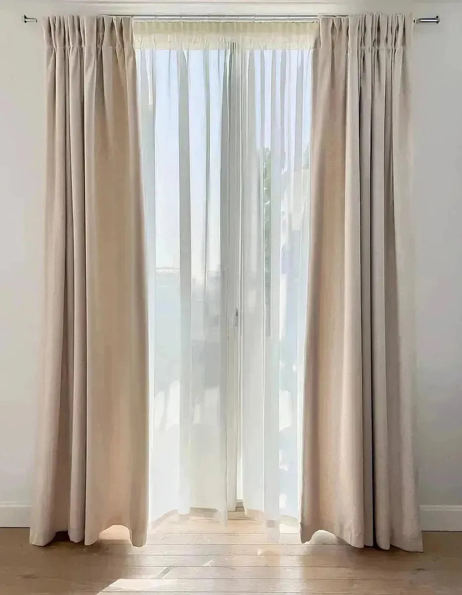 Cortina Blackout Total De 140x250 Cm Con 2 Paños
