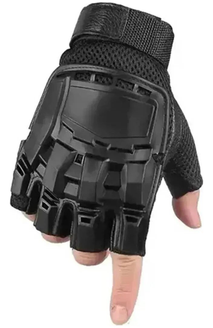 Guantes Tácticos Medio Dedo Protección Moto Verano