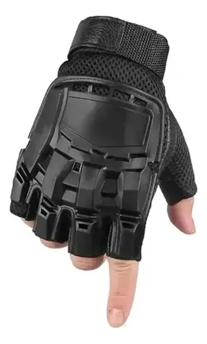 Guantes Tácticos Medio Dedo Protección Moto Verano