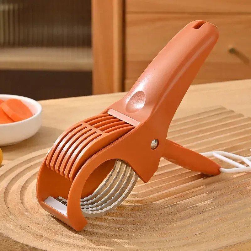 Cortador Rebanador Tijera Multiuso Vegetales Frutas Acero - Imagen 5