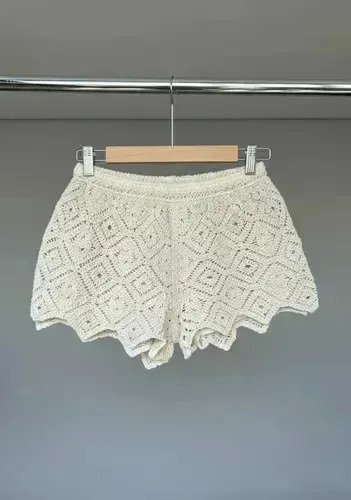 Set 2 Piezas T Short Pantalon + Chaleco Mujer Tejido Fem - Imagen 4