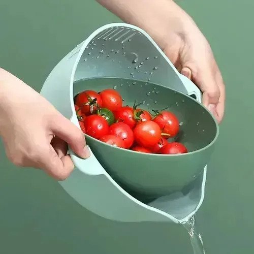 Colador Escurridor Giratorio 2 En 1 Para Pasta - Imagen 2