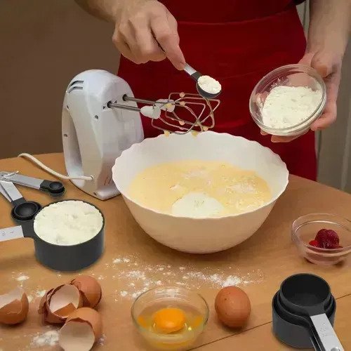 Set De 10 Piezas De Cucharas Y Tazas Medidoras Dosificadoras - Imagen 6