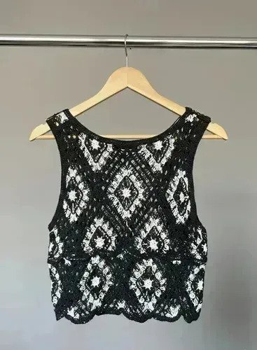 Set 2 Piezas Top Musculosa + Pollera Larga Mujer Tejida Fem - Imagen 3