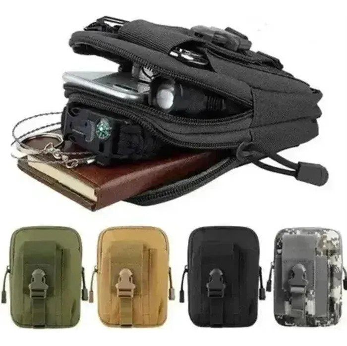 Pouch Riñonera Tactica Molle Porta Celular Impermeable - Imagen 2
