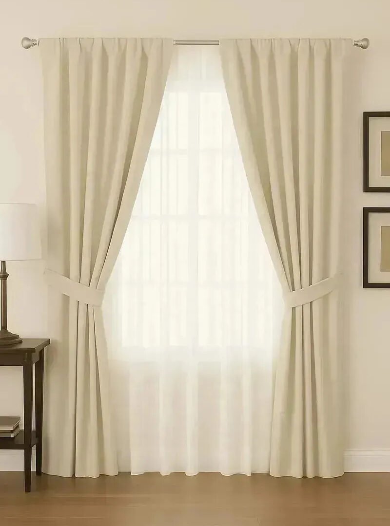 Cortina Blackout Gamuza 250x140 Cm 2 Paños