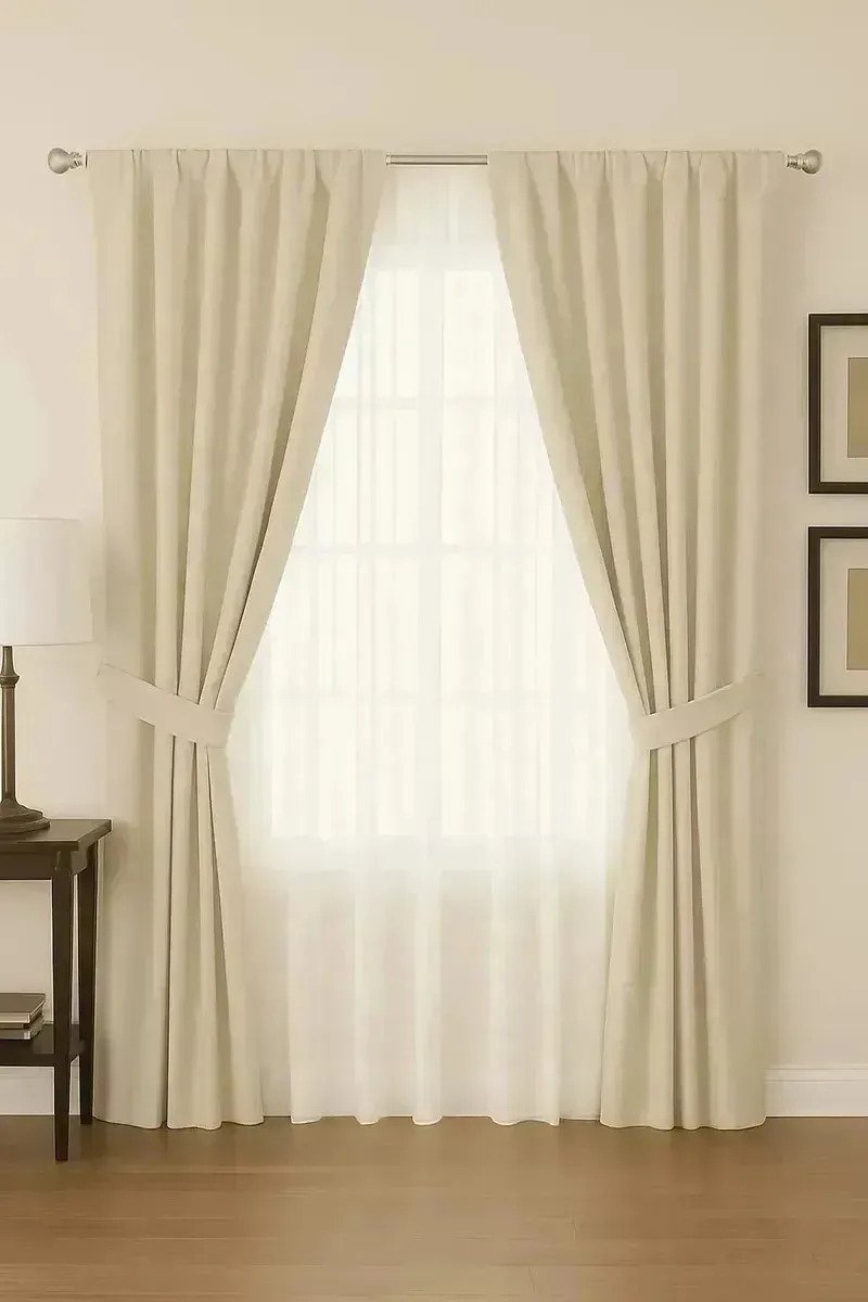 Cortina Blackout Gamuza 250x140 Cm 2 Paños