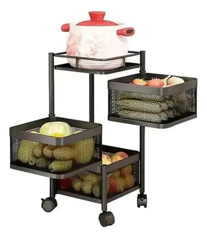 Carro Organizador 3 Niveles Estante Para Hogar Multiusos - Imagen 7