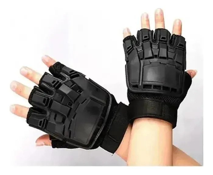 Guantes Tácticos Medio Dedo Protección Moto Verano - Imagen 3