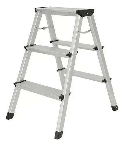 Escalera Tipo Tijera De Aluminio 3 Escalones Pequeña