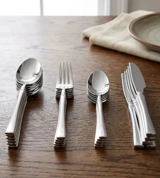 Set 24 Cubiertos Acero Inox Tenedor Cuchillo
