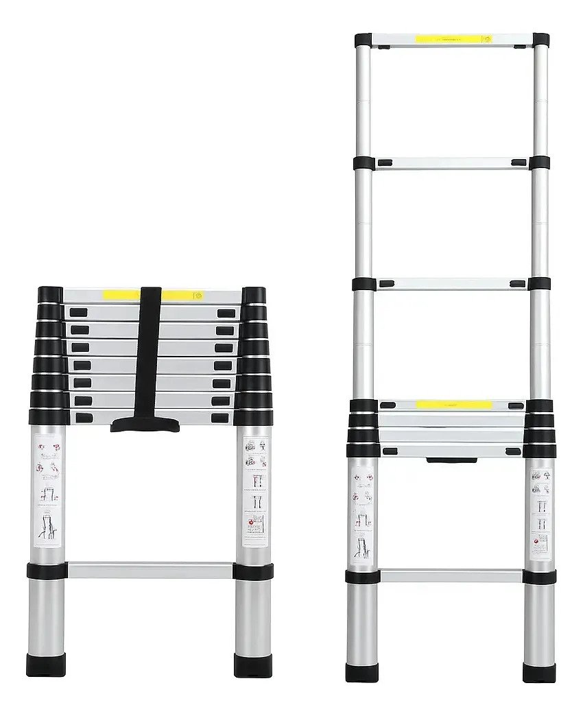 Escalera Telescopica Plegable Extensible Aluminio 3.2 Mts