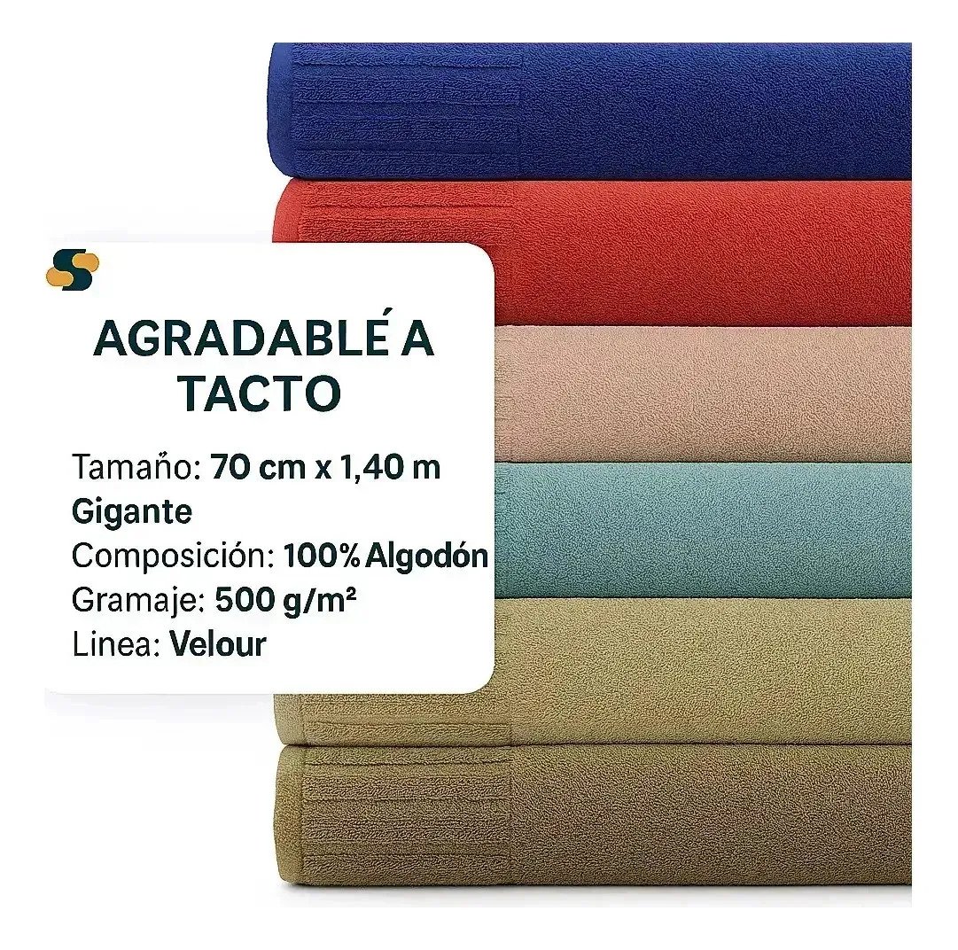 Pack De 2 Juegos Toalla Grande + Toallón 500 G - Imagen 4