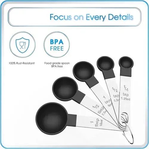 Set De 10 Piezas De Cucharas Y Tazas Medidoras Dosificadoras - Imagen 5