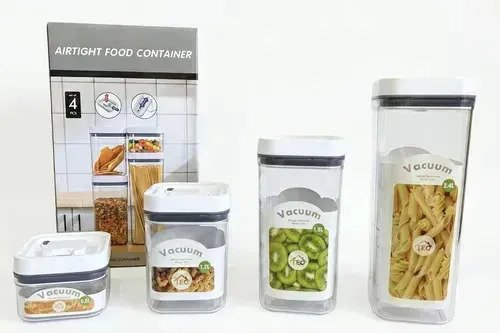 Set De 4 Frascos Tapers Herméticos Al Vacío Para Cocina - Imagen 7
