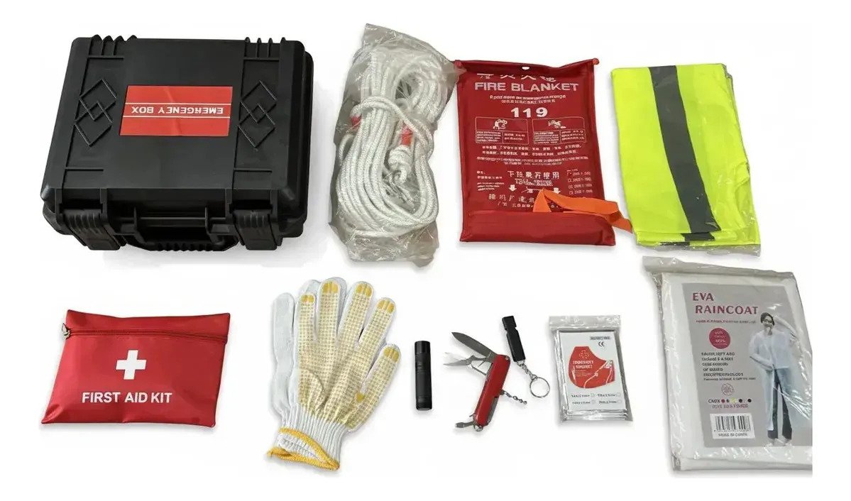 Kit Emergencia Supervivencia Camping Auto Táctico