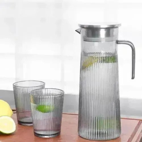 Jarra De Acrilico 1.6l Con 4 Vasos Frio Calor Irrompible - Imagen 6