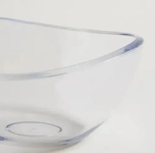 Ensaladera Bowl Ovalado Transparente Acrilico Premium 550 Ml - Imagen 3