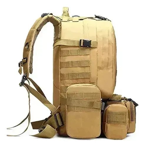 Mochila Táctica De 60 Litros Con 3 Bolsas Sistema Molle - Imagen 2