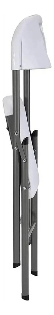 Silla Plegable Reforzada Negro O Blanco X2 Unidades Jardin - Imagen 2