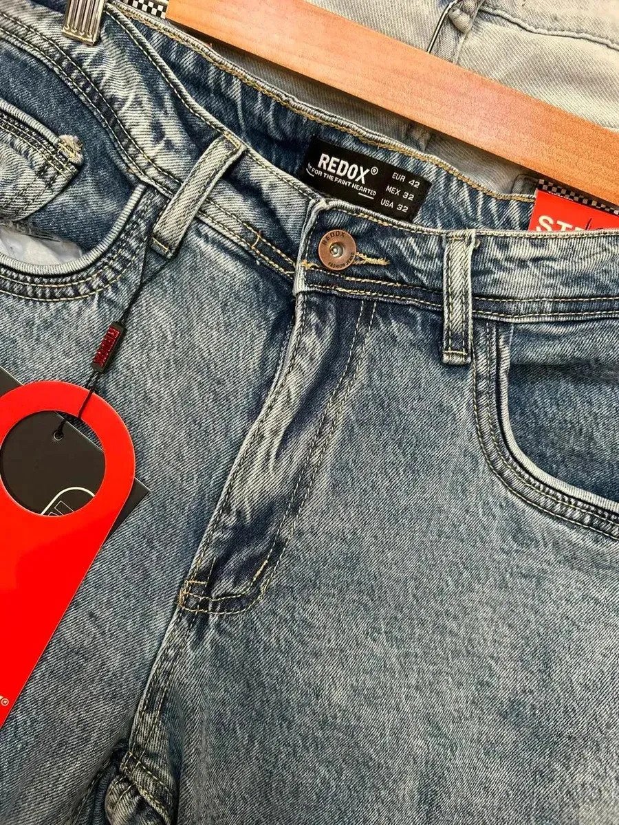 Jean Pantalon Hombre Denim Baggy Recto Premium Talles - Imagen 4