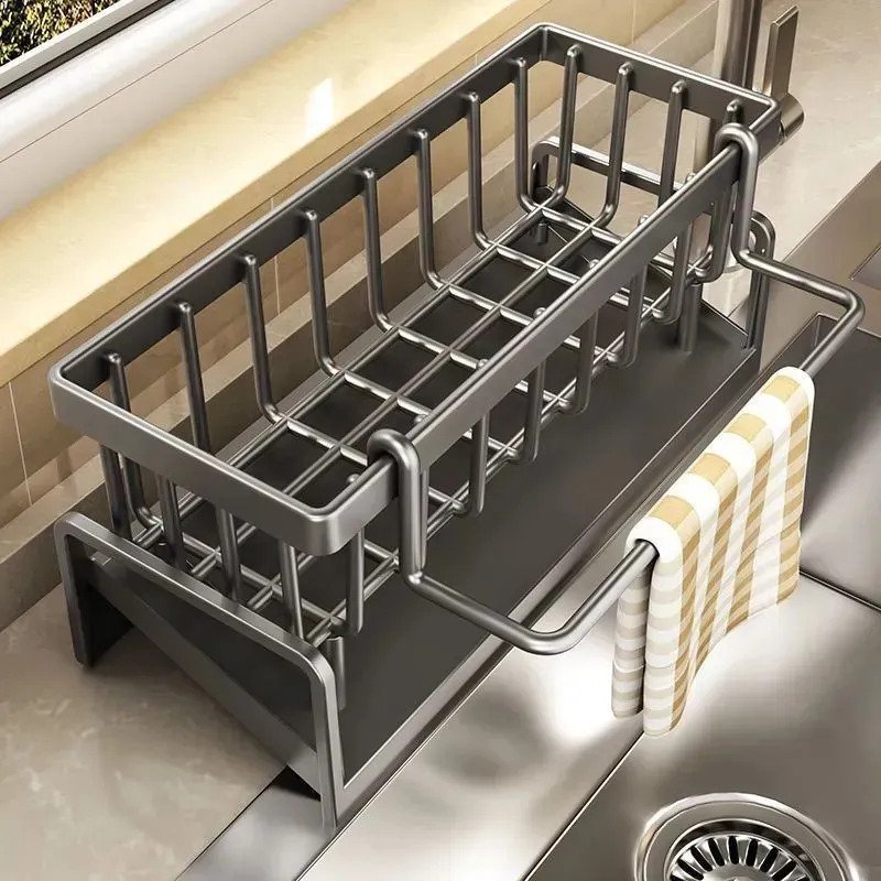 Organizador Bacha Pileta Cocina Con Toallero Porta Esponja - Imagen 3