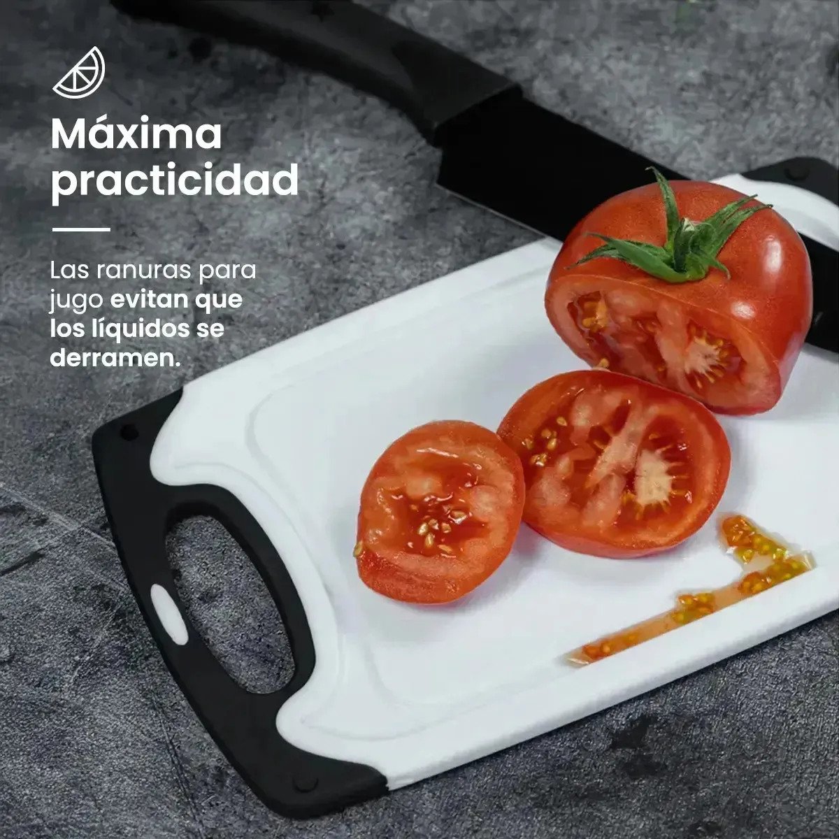 Set X3 Tablas De Picar Cocina Antideslizante Carne Verdura - Imagen 3