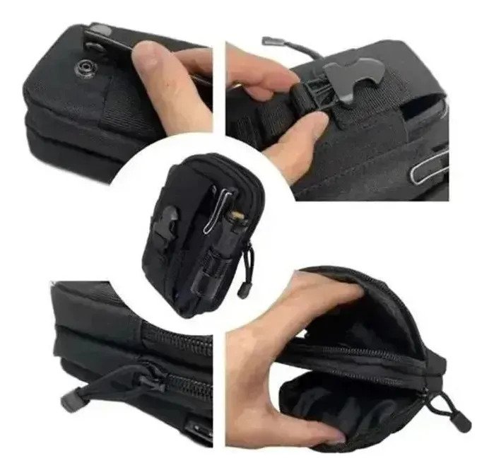 Pouch Riñonera Tactica Molle Porta Celular Impermeable - Imagen 4