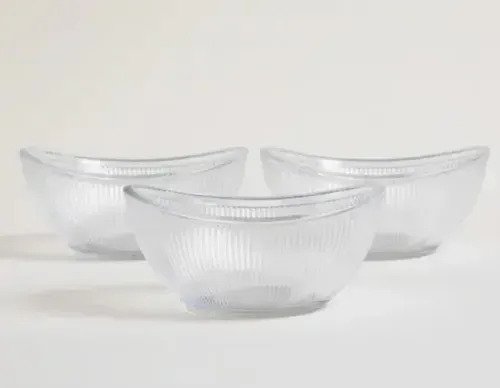 Ensaladera Bowl Oval De Acrilico Transparente Premium 550 Ml
